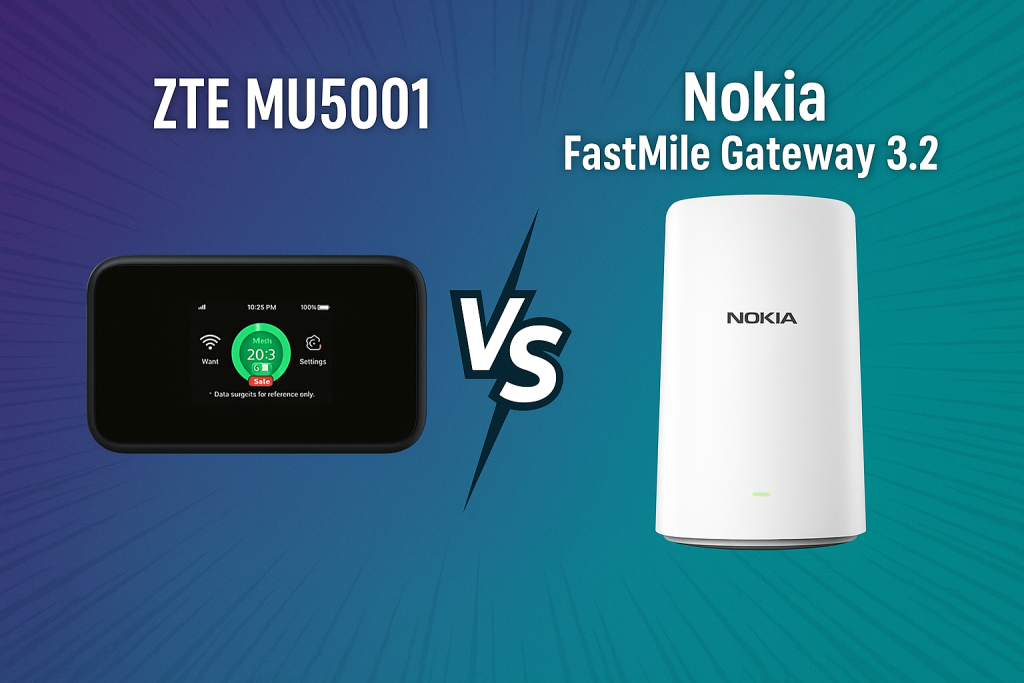 مقایسه بین ZTE MU5001 و Nokia FastMile Gateway 3.2