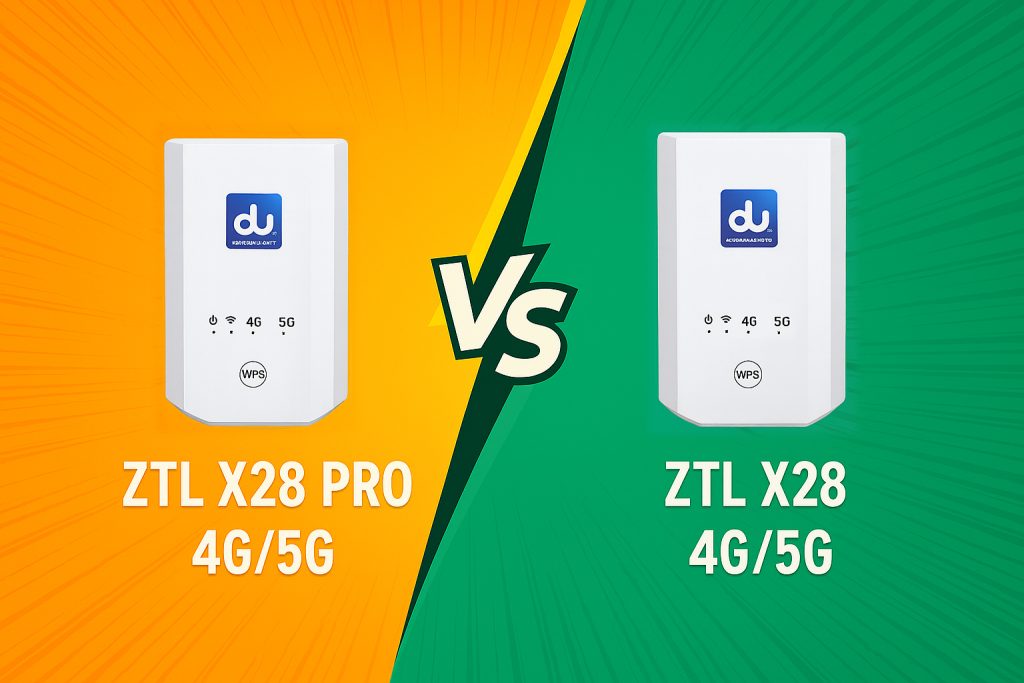 مقایسه کامل دو مودم حرفه‌ای ZLT X28 و ZLT X28 Pro (هر دو 5G واقعی)