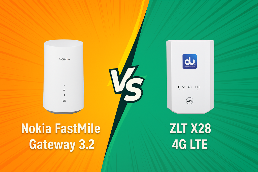 مقایسه مودم 5G Nokia FastMile Gateway 3.2 با مودم رومیزی ZLT X28 4G LTE | خرید از سِدار استور