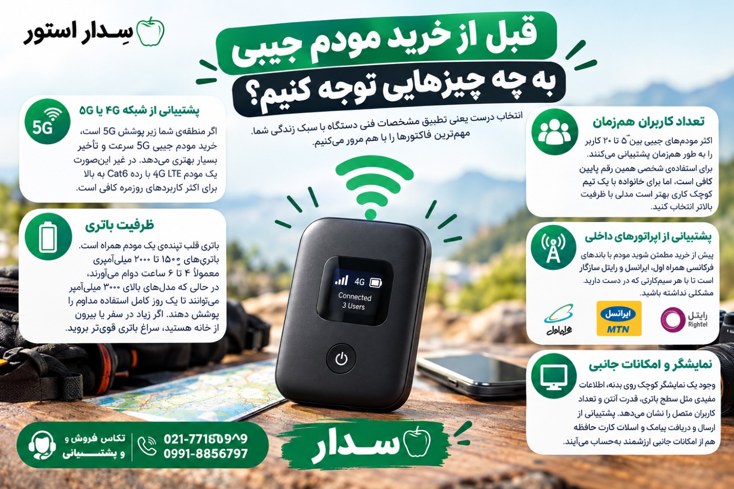 قبل از خرید مودم جیبی به چه چیزهایی توجه کنیم؟